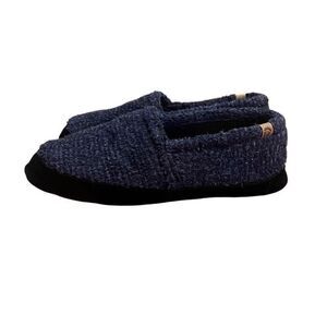 ACORN Men's Acorn Moc Slippers Sz 12 with Cloud Cushion Comfort Blue Check
